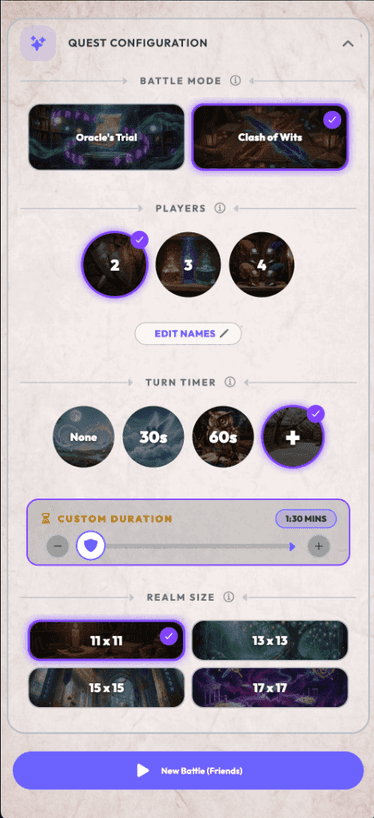 Clash of Wits Configuration