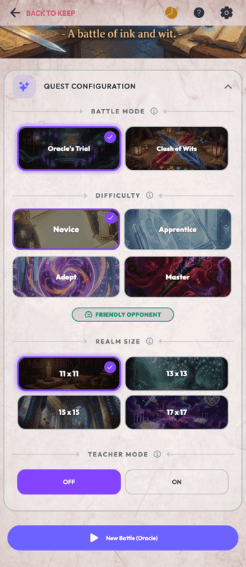 Oracle's Trial Configuration