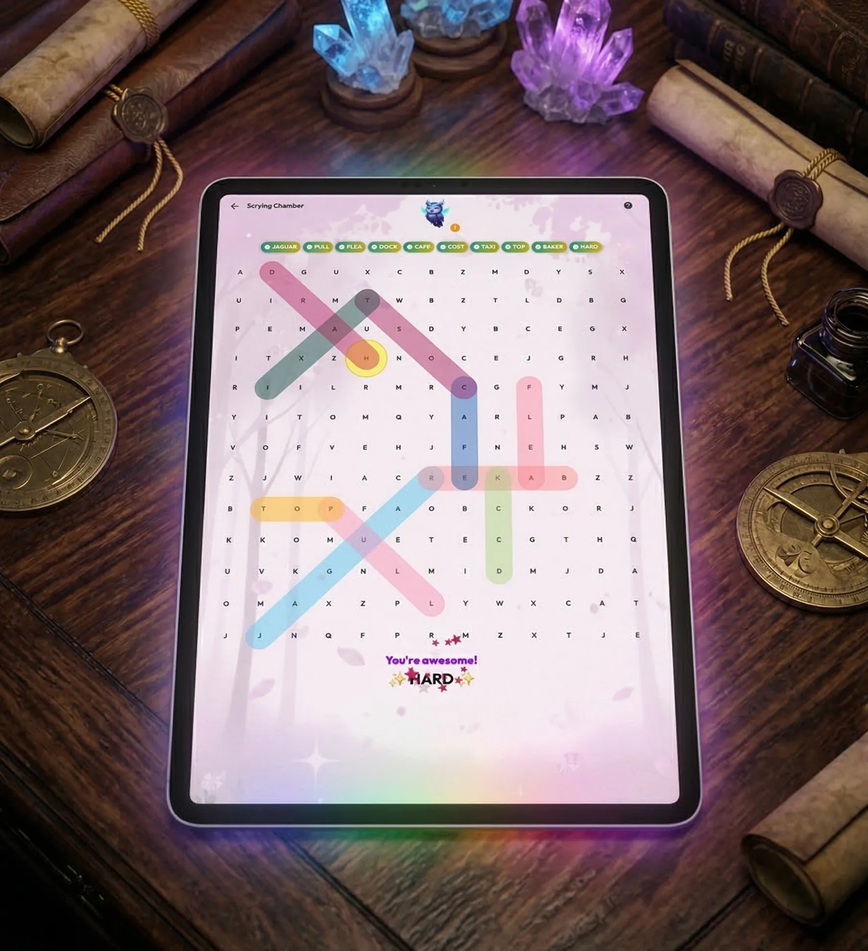 Large 14.6-inch tablet interface