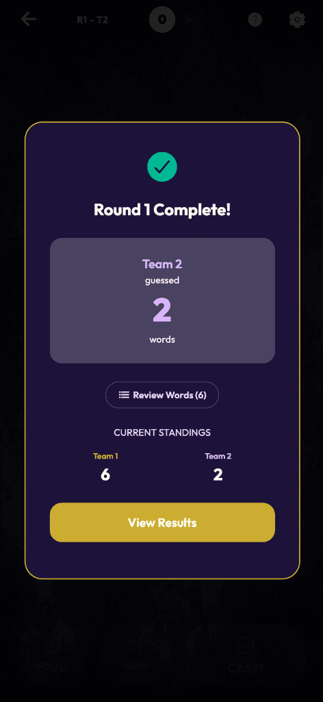 Round Complete Summary